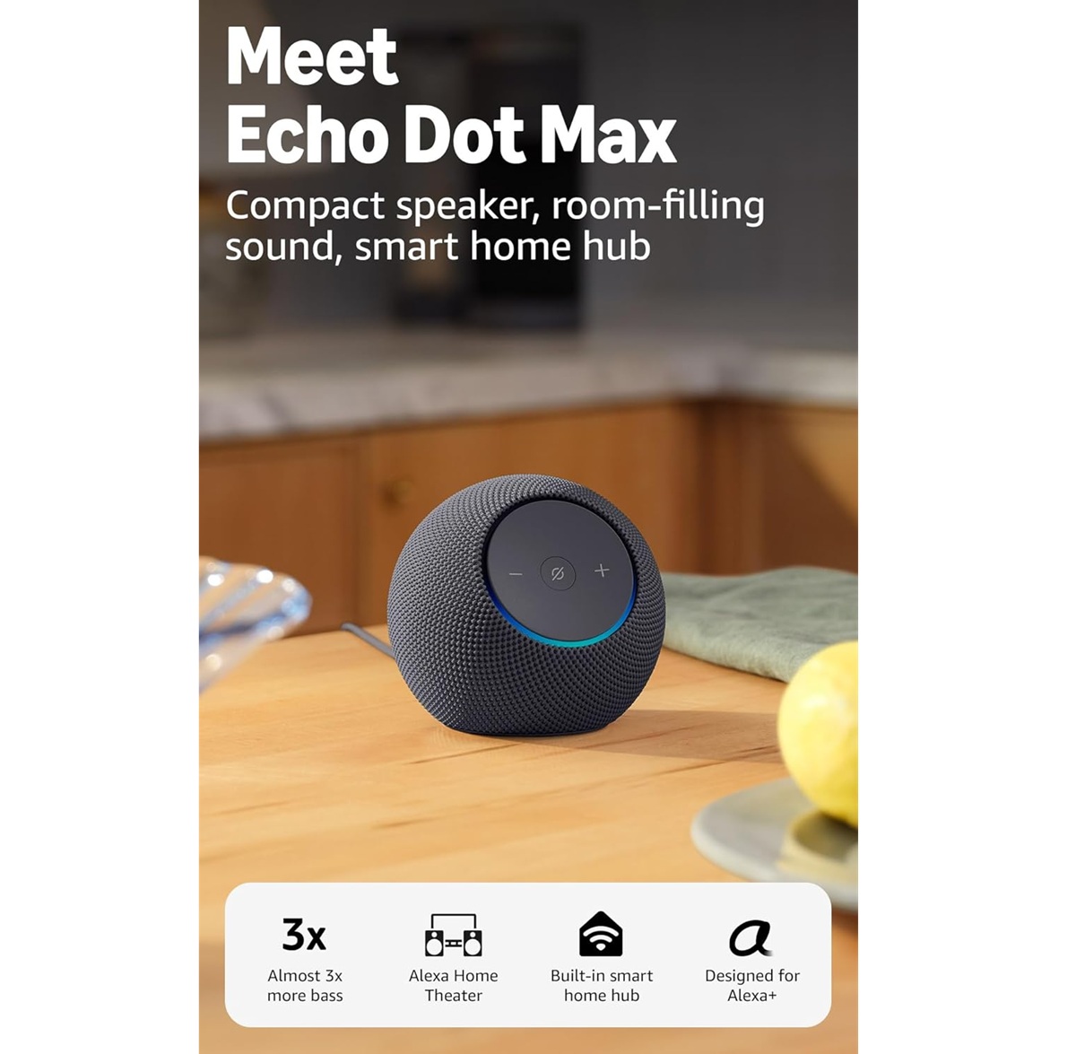 Amazon Echo Dot Max Smart Speaker Graphite