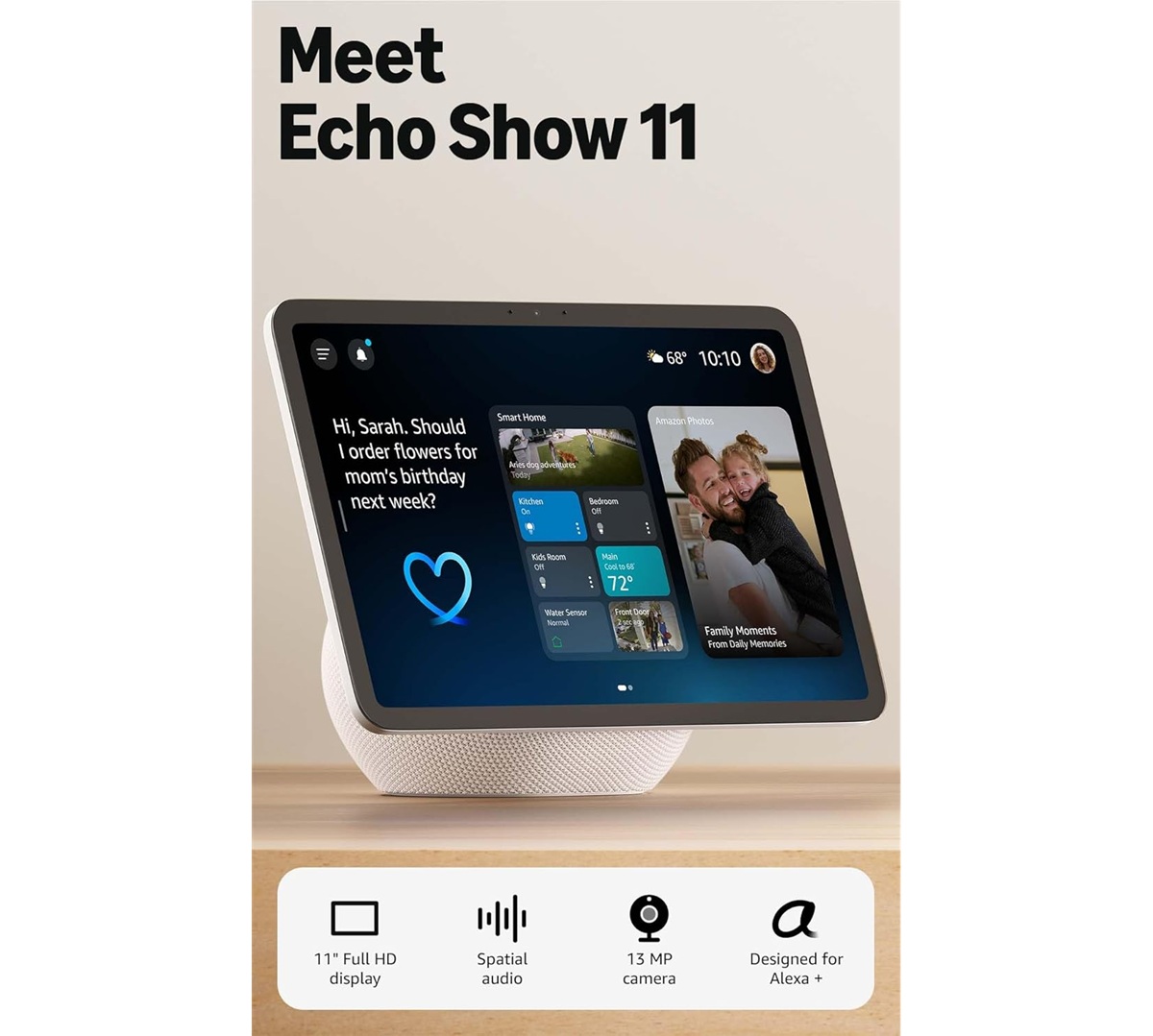 Amazon Echo Show 11 2025 Glacier White