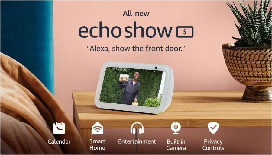 Amazon Echo Show 5 (3rd Gen) Smart Display Glacial White