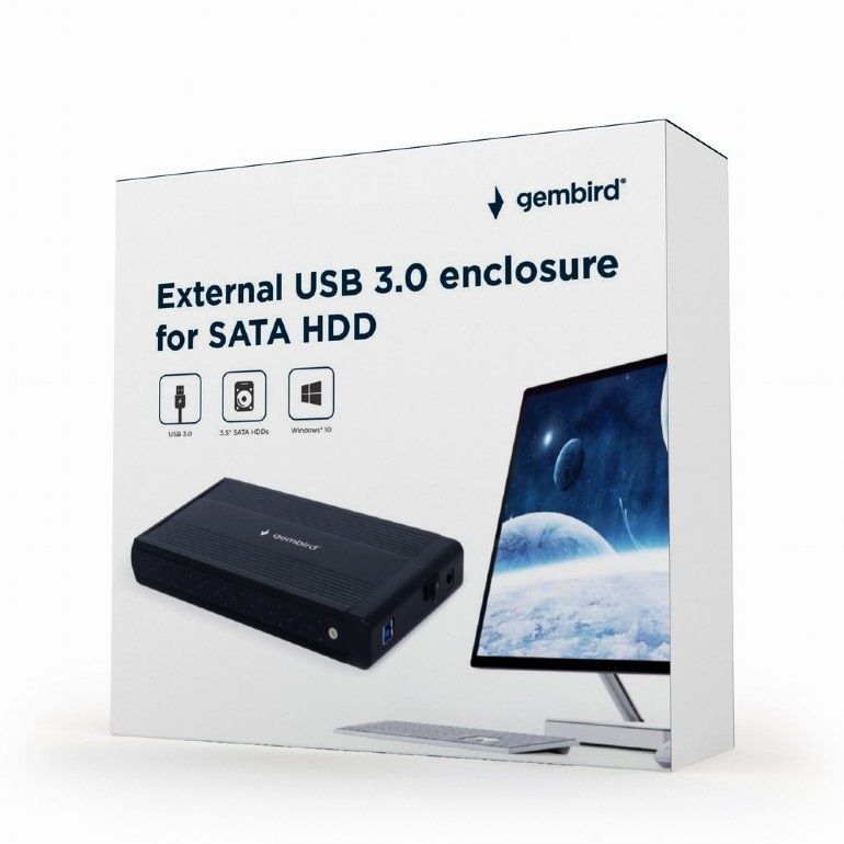 External Rack 3.5" USB 3.0 Gembird for SATA U3S-3