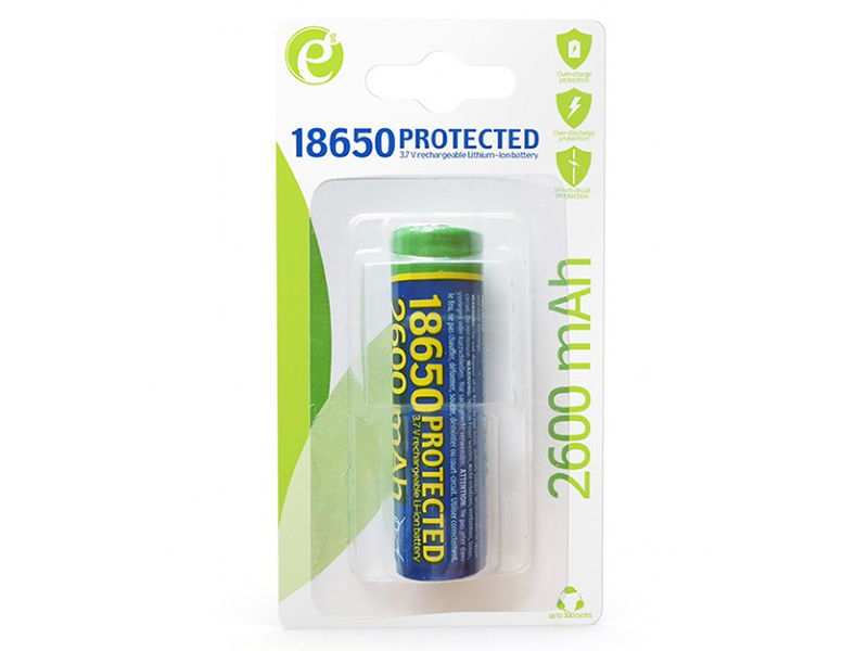 Battery 18650 Lithium-ion ,protected, 2600 mAh Energenie