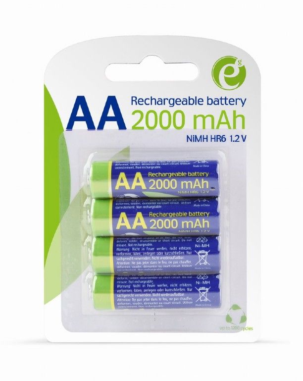 Batteries 2000mAH Rech. NI-MH AA 4 pack EnerGenie Instant
