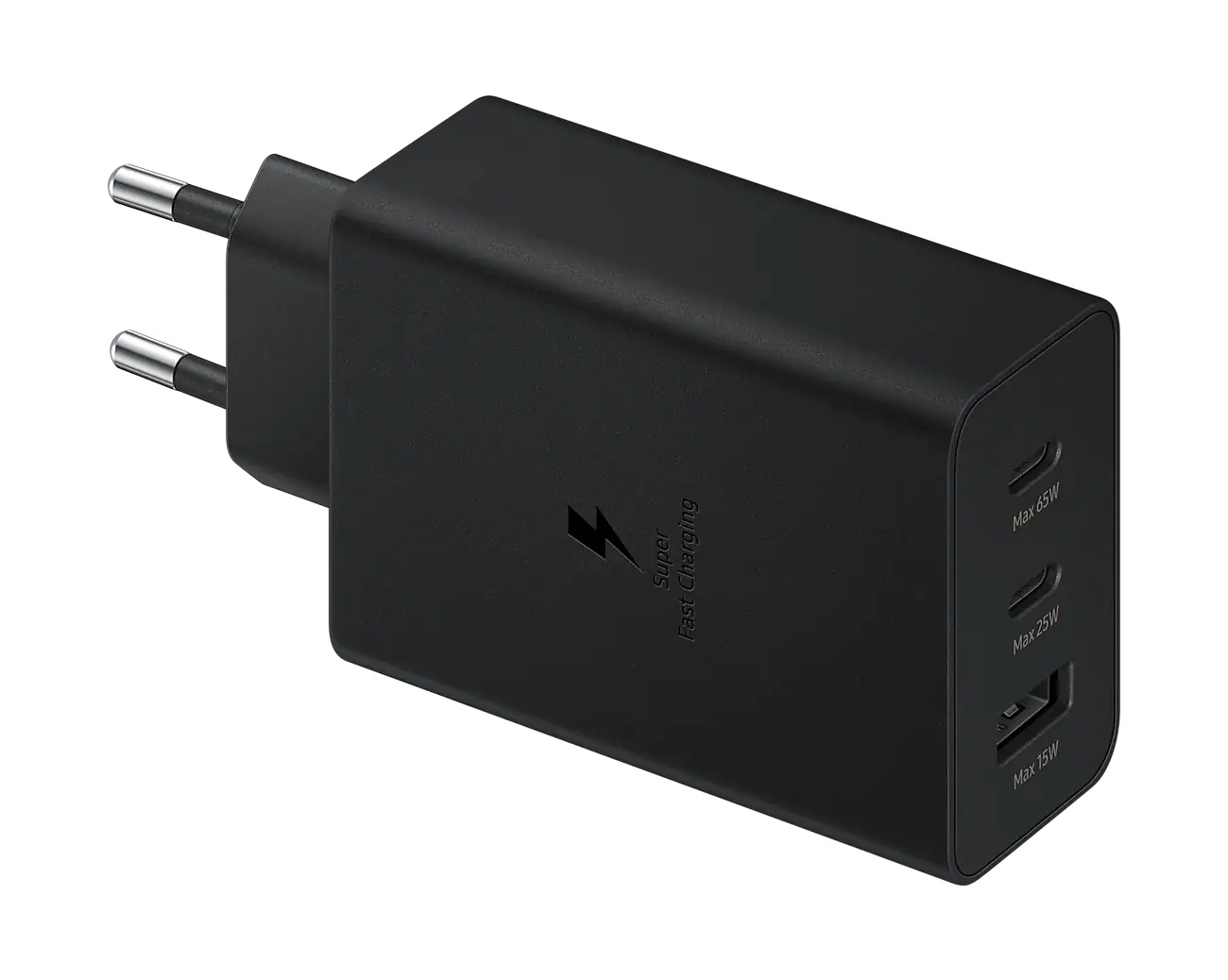 Samsung Super Fast Charger PD 65W Trio w/ USB-A and USB-C Black