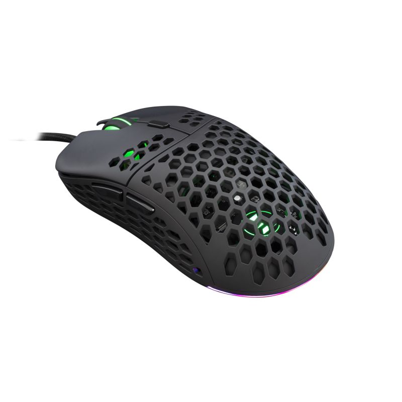 Mouse White Shark Premium Gaming Naginata 16000 DPI RGB Black