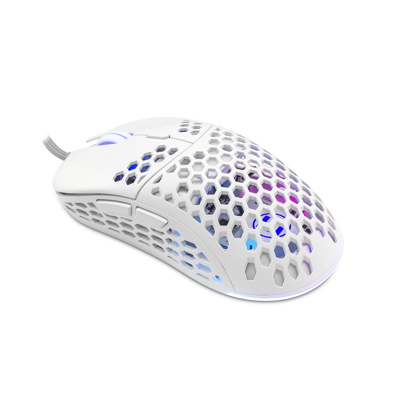 Mouse White Shark Premium Gaming Naginata 16000 DPI RGB White