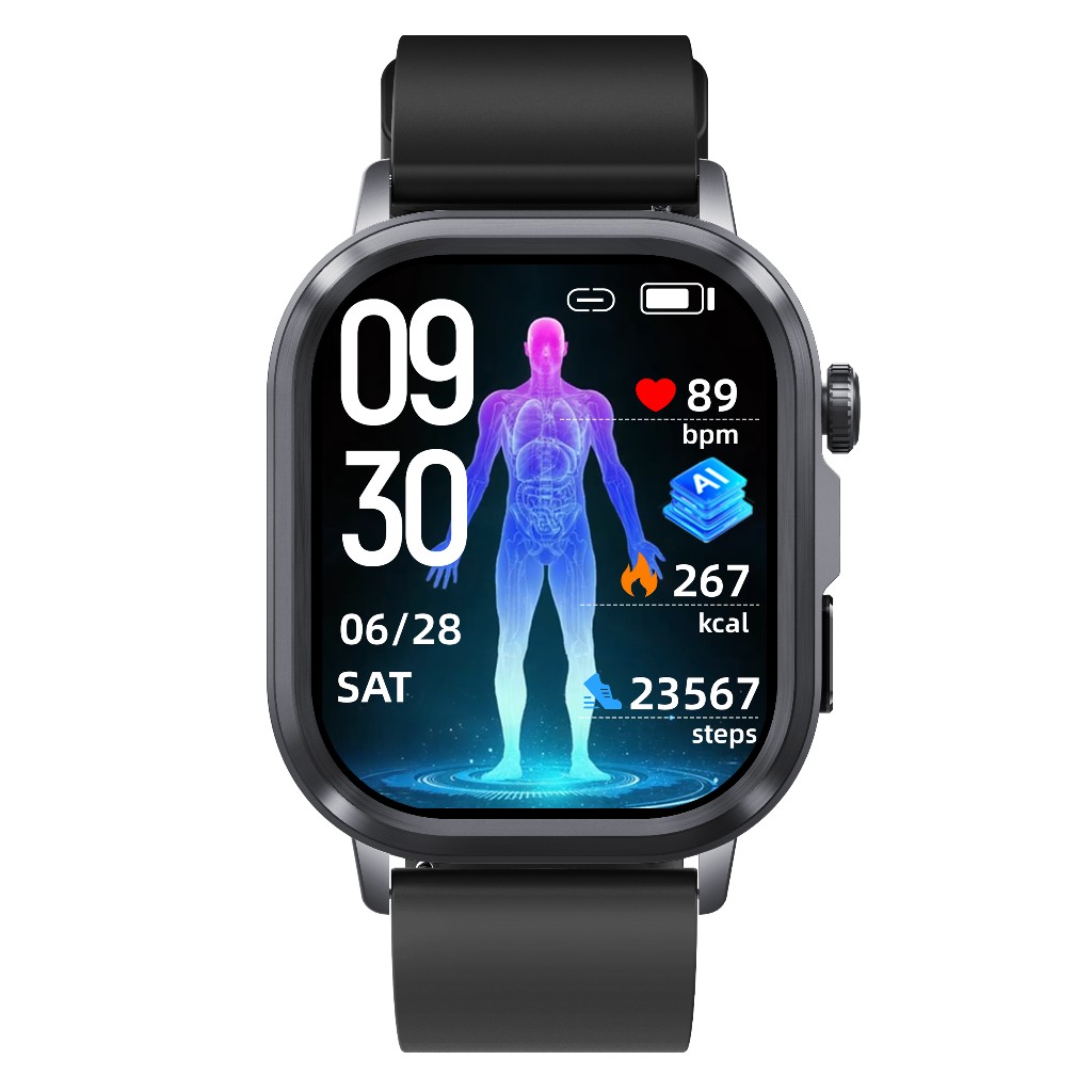 North Edge Healthcare Watch ET573 Amoled Black with Screen Health Monitoring, Bluetooth Call