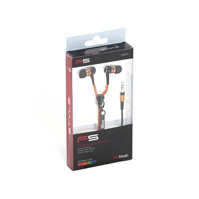 Earphones Freestyle Zip FH2111 w/Microphone Orange