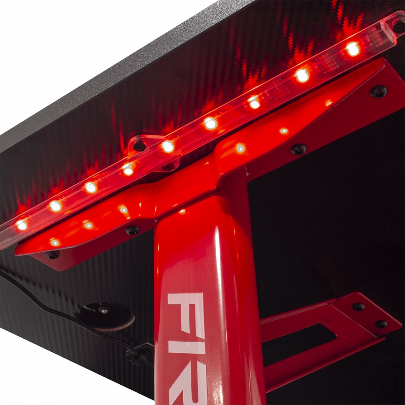 Gaming Desk White Shark Fire Shadow