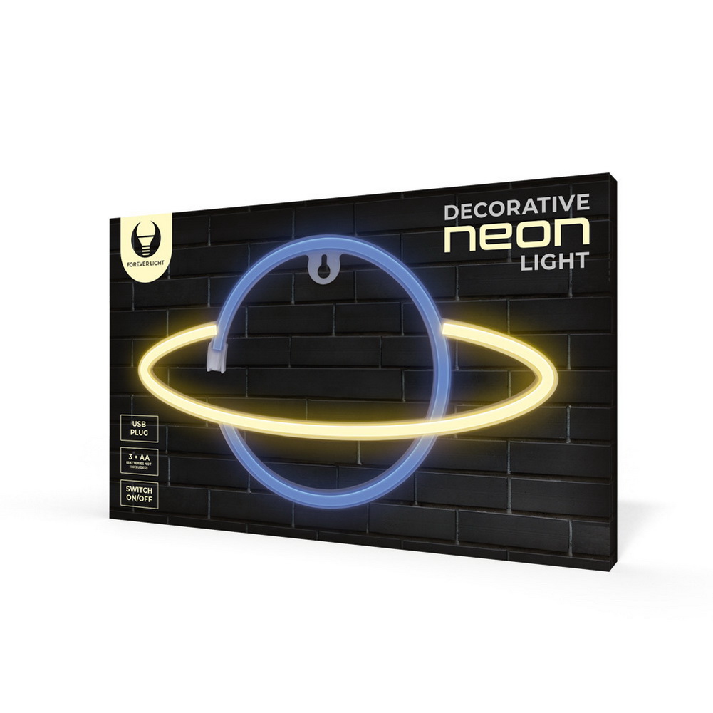 Wall LED Lights Neon Saturn FLNE11 Blue/Yellow