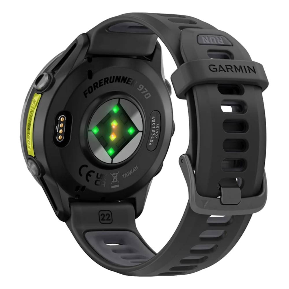 Garmin Smartwatch Forerunner 970 Carbon Gray DLC Titanium Black w/ Translucent Whitestone Band