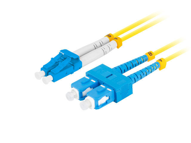 Cable Fiber Optic Duplex SM SC/UPC-LC/UPC 5m Lanberg Yellow