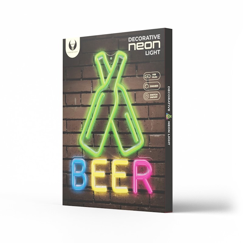 Wall LED Lights Neon Beer FPNE08X Multicolor