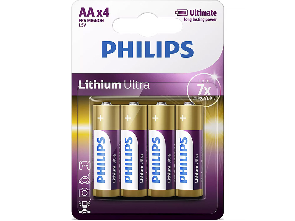 Batteries Philips Ultra AA Lithium 4pack