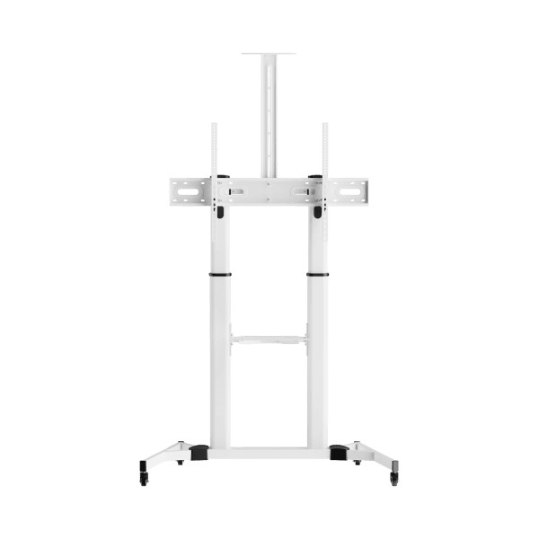TV Floor Stand SBOX FS-3610 60"-100" w/Wheels, Cable management, Shelf White