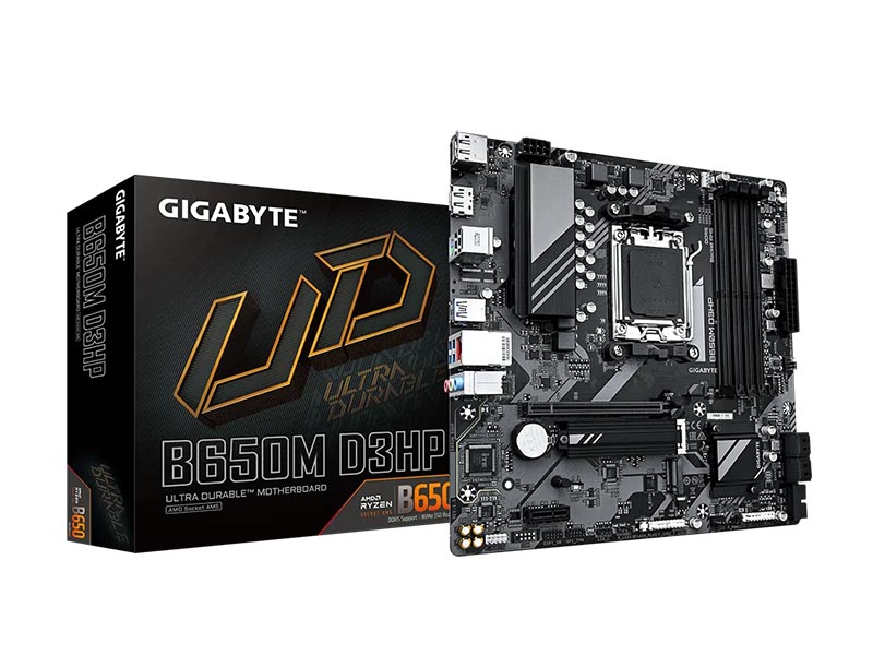MB Gigabyte B650M D3HP AM5 DDR5 7600MHz OC/SATA3/2xM.2/USB3.2/Type-C/PCIe 4.0/2.5GBit/HDMI/2xDP