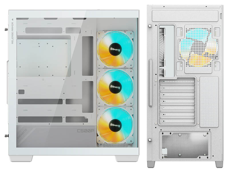 ATX Midi Tower Case Gigabyte C500 PANORAMIC STEALTH ICE White w/4x 120mm ARGB Fans