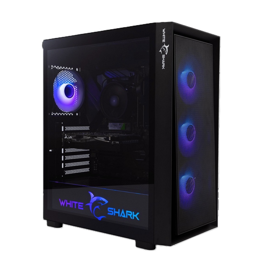 ATX Micro Tower Case White Shark Warhead GCC-2401 ARGB Black