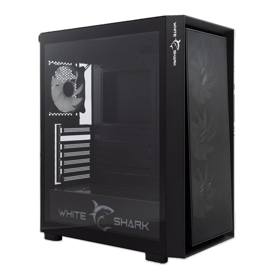ATX Micro Tower Case White Shark Warhead GCC-2401 ARGB Black