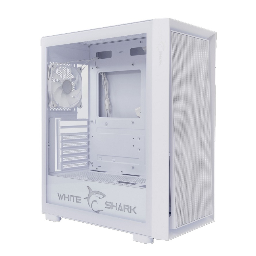 ATX Micro Tower Case White Shark Warhead GCC-2401 ARGB White
