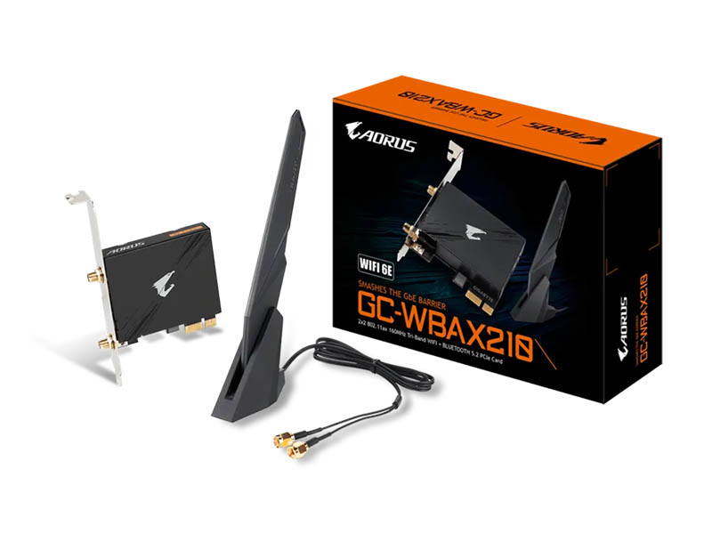 Gigabyte Wireless-AC PCI-E Card Adapter 2x2 802.11ax Tri-Band WIFI + BLUETOOTH 5.2 GC-WBAX210