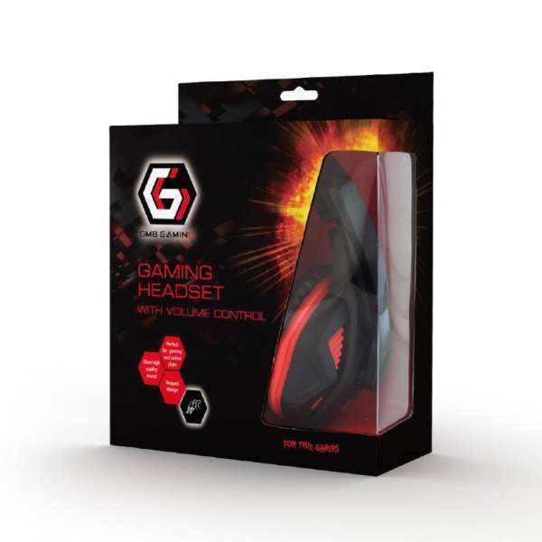 Headphones Gembird GHS-03 Gaming Matte Black w/Mic