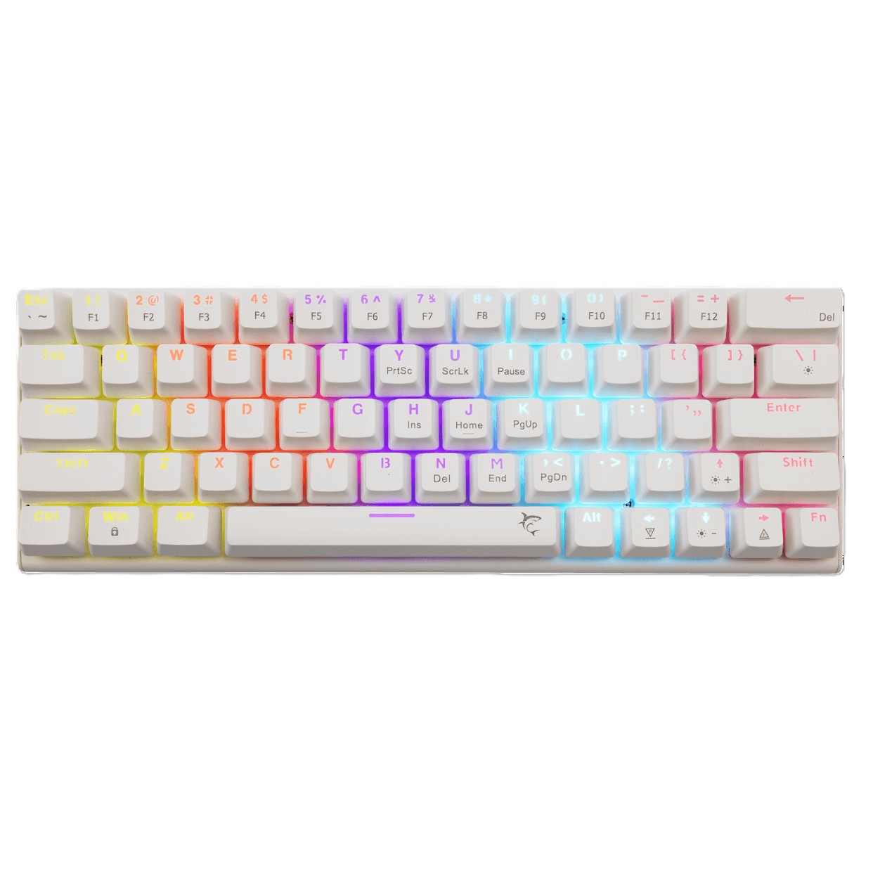 Keyboard White Shark Gaming Wakizashi 2 60% Mechanical RGB White Blue Switch