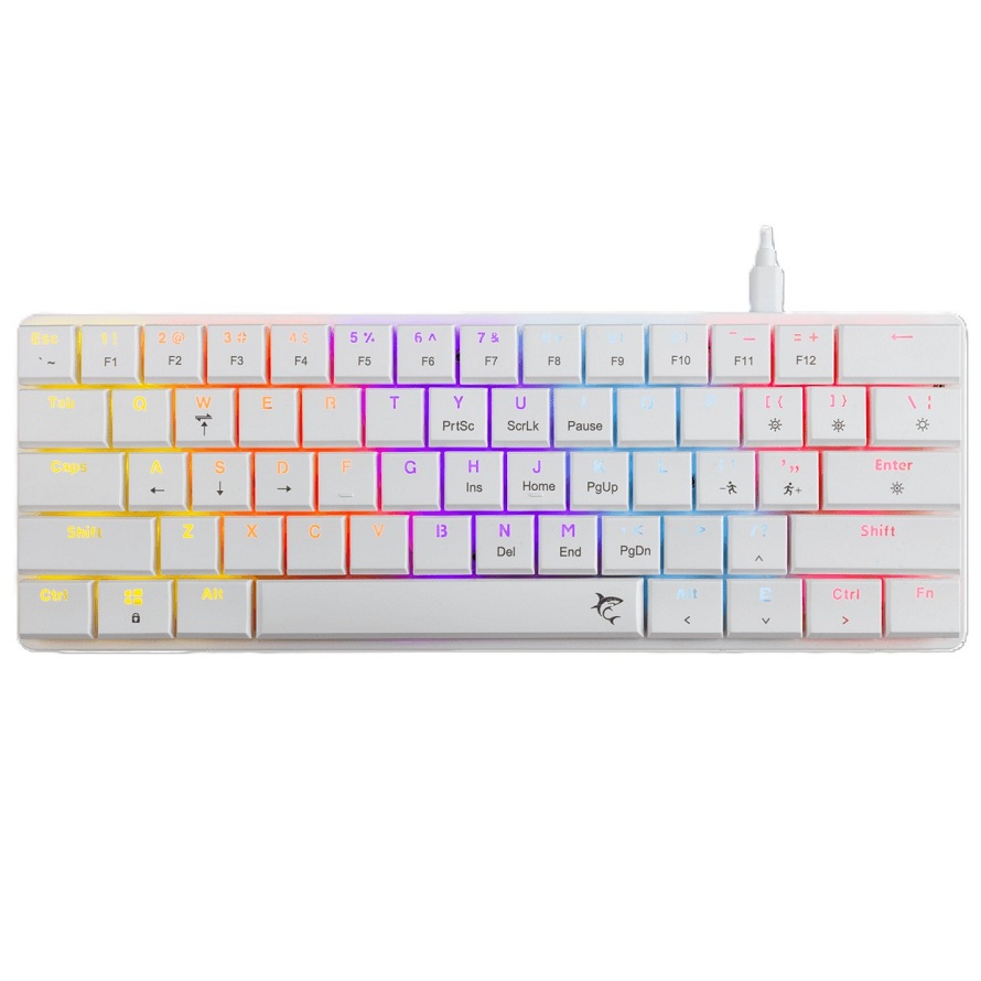 Keyboard White Shark Gaming Nagamaki Mechanical RGB White Red Switch
