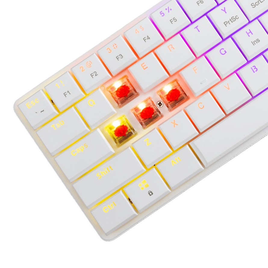 Keyboard White Shark Gaming Nagamaki Mechanical RGB White Red Switch
