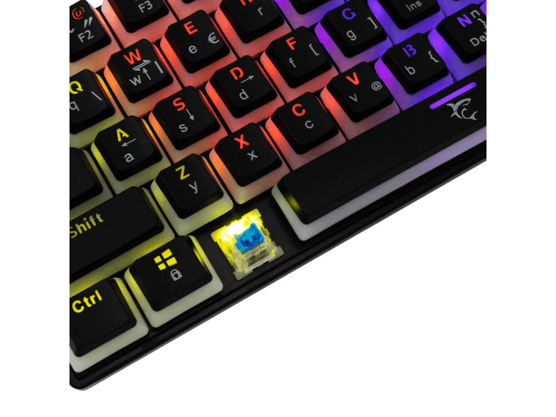 Keyboard White Shark Gaming Ashiko RGB Mechanical Blue Switch HR