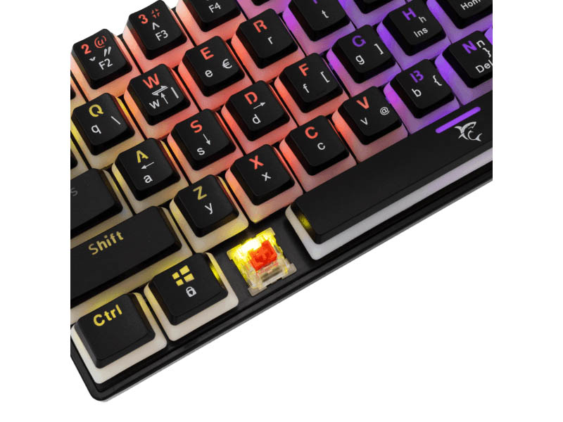 Keyboard White Shark Gaming Ashiko RGB Mechanical Red Switch HR