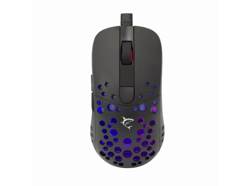 Mouse White Shark Gaming Tristan 2 12000dpi RGB Black
