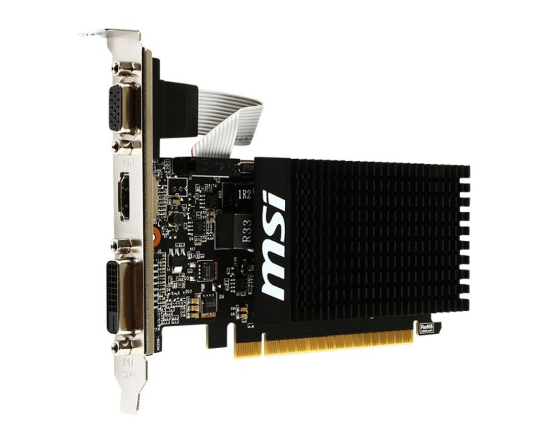 MSI GeForce GT710 2GB DDR3 LP HDMI/DVI/VGA Noise Free
