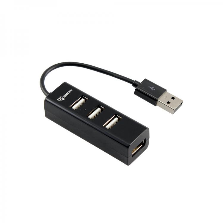 USB HUB 2.0 4-Port SBOX H-204 Black
