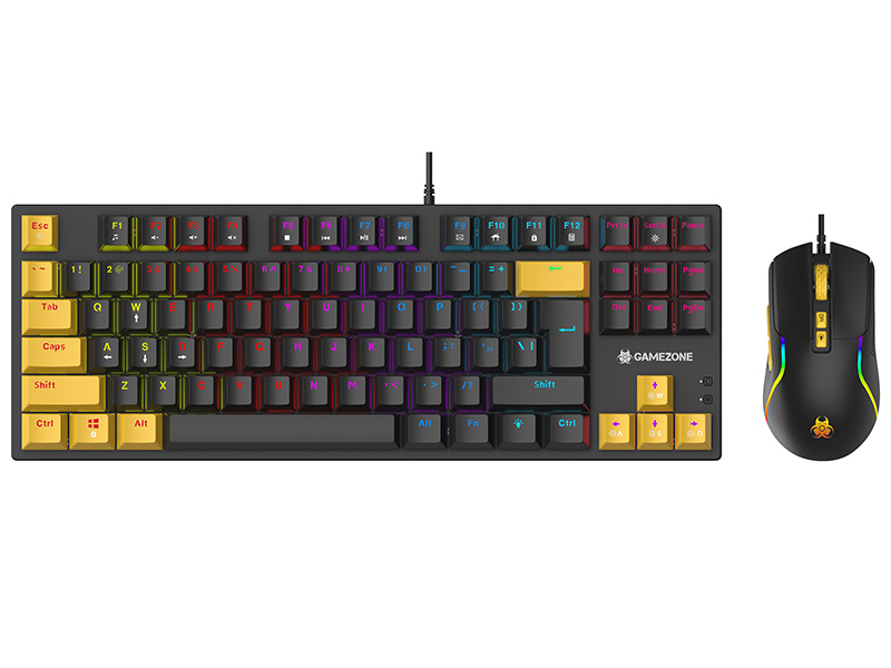 Gaming Set Tracer Gamezone Gaming HORNET87 RED Mechanical Keyboard Red Switch + Mouse 7200 DPI RGB