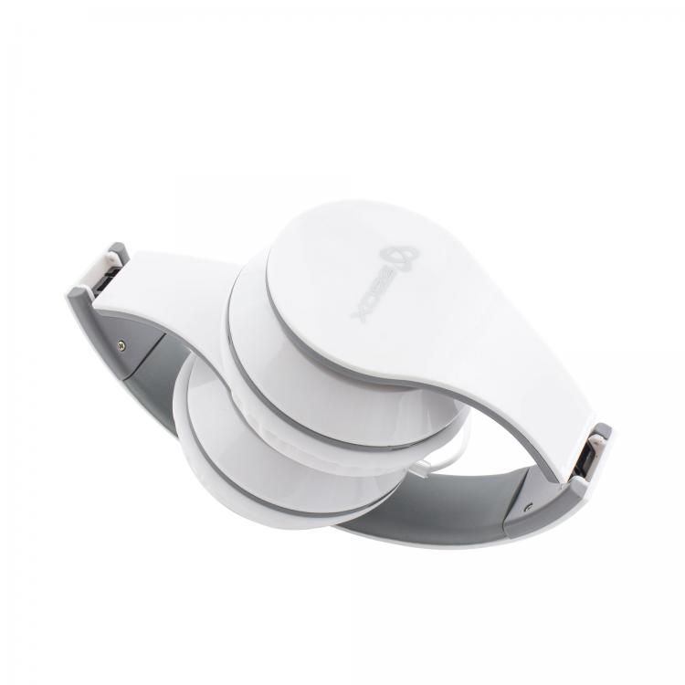 Headphones SBOX HS-501W w/Microphone White Foldable