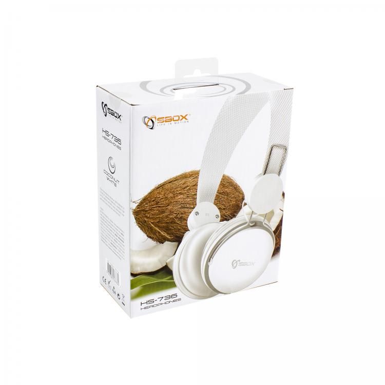 Headphones SBOX HS-736 White