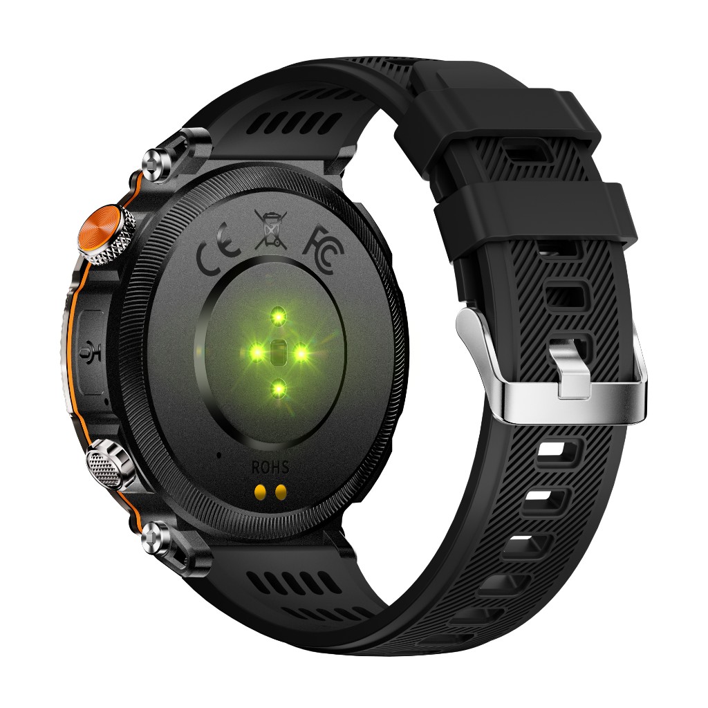 North Edge Healthcare Watch HT30 IPS Black with Screen Health Monitoring, Bluetooth Call