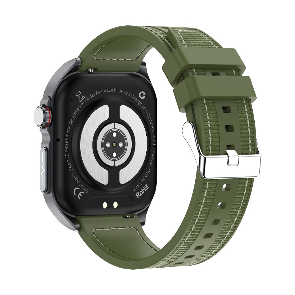 North Edge Healthcare Watch ET585 Amoled Green with Screen Health Monitoring, Bluetooth Call