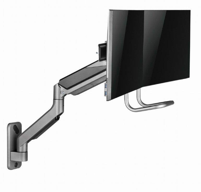 Monitor Wall Mountaing Arm Gembird for 2 Monitors Adjustable 17"-32"