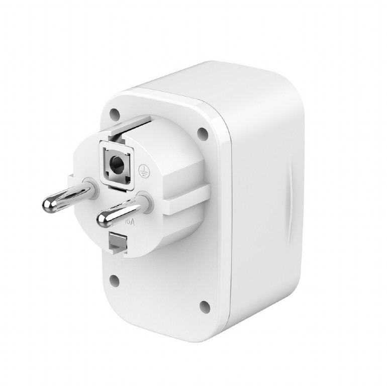 USB Universal Power Charger 2 port Gembird 20W Type C+A w/Pass-Through AC Socket White