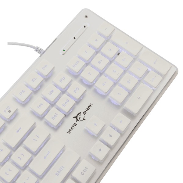 Keyboard White Shark Tachi Ice Blue LED White