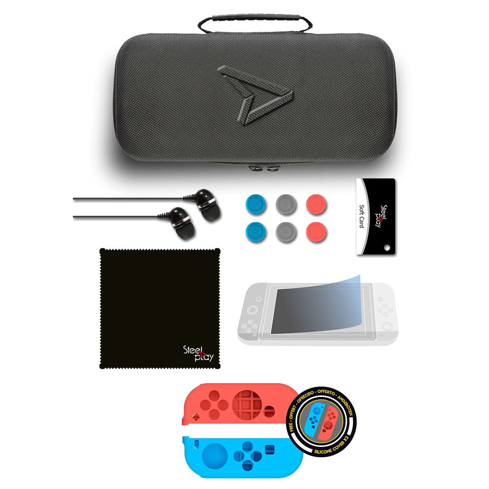 Nintendo Switch Carrying Case 11-in-1 w/2 free Joypad Cases