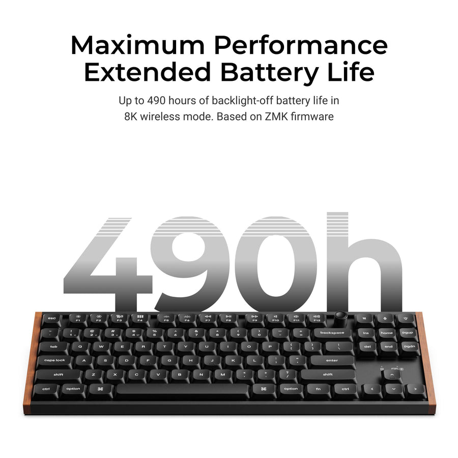 Keyboard Keychron K1 Ultra 8K Wireless 80% Swappable RGB Backlight Low Profile Gateron Red Switch