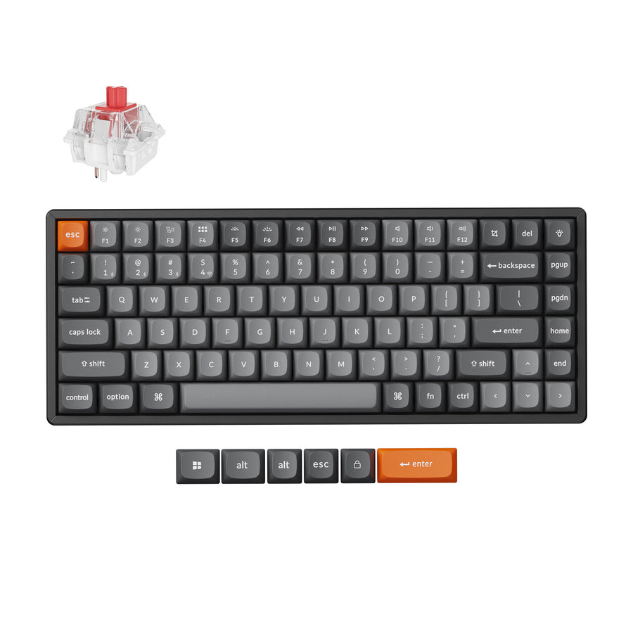 Keyboard Keychron K2 Max 75% QMK Wireless Swappable RGB Keychron Super Red Switch - Black