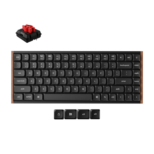 Keyboard Keychron K3 Ultra 8K Low-Profile 75% ZMK Wireless Swappable Milk POM Red - Black