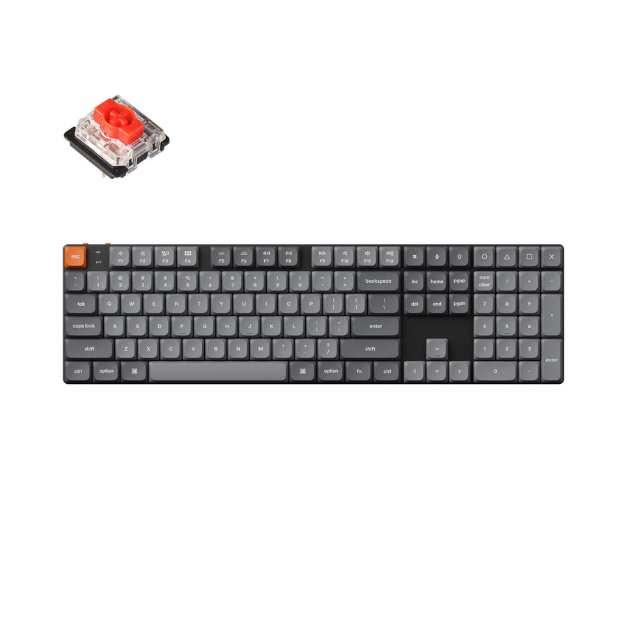 Keyboard Keychron K5 Max Wireless Full-Size RGB Swappable Low Profile Gateron Red Switch