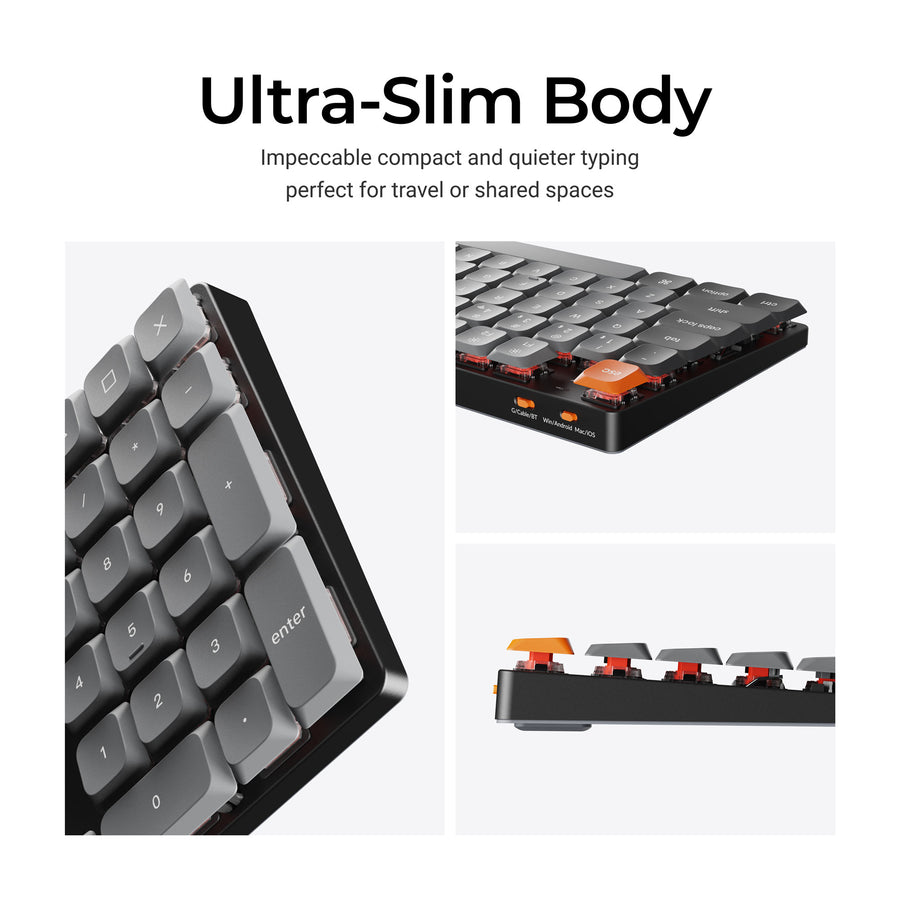 Keyboard Keychron K5 Max Wireless Full-Size RGB Swappable Low Profile Gateron Red Switch