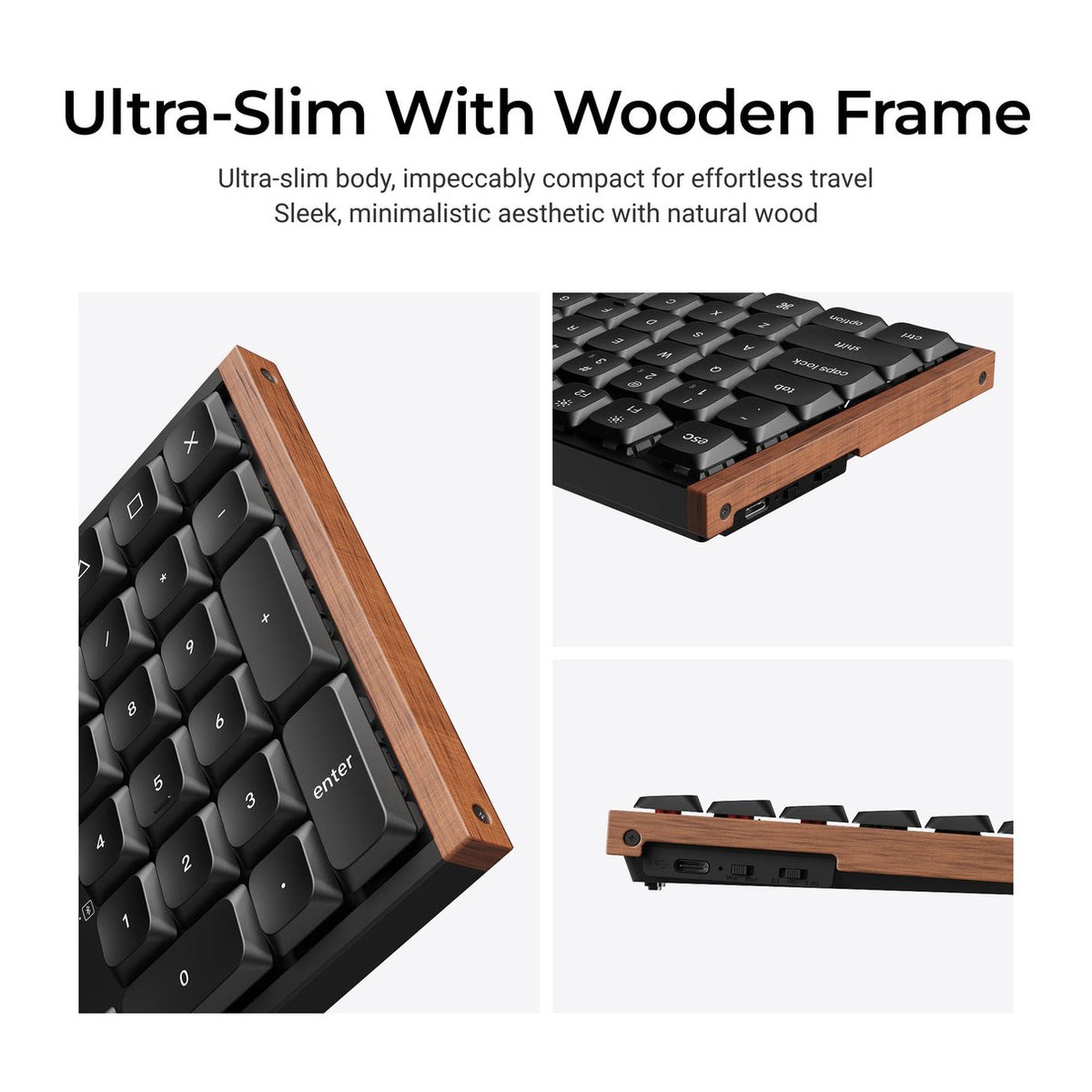 Keyboard Keychron K5 Ultra 8K Wireless Full-Size RGB Swappable Low Profile POM Milk Red Switch ZMK