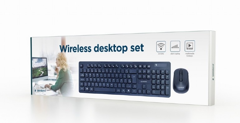 Keyboard KBS-WCH-03 Wireless Multimedia Chocolate + Opt.Mouse
