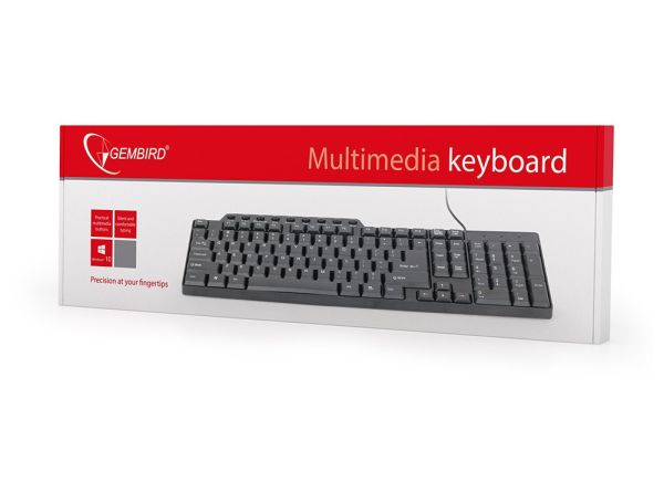 Keyboard Gembird KB-UM-104 Multimedia USB Black